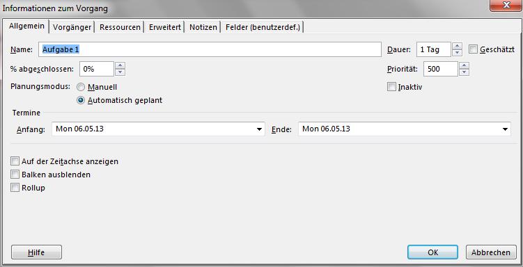 MS_Project_2013_Dialogfenster_Informationen_zum_Vorgang