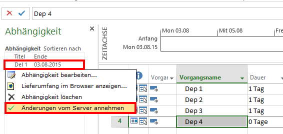 Lieferumfänge Abhängigkeiten Project Server 2013 Aktualisiserung 2