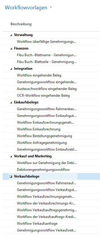 Workflowvorlagen in NAV 2016