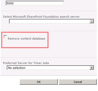 SharePoint Inhaltsdatenbank entfernen remove_content_database