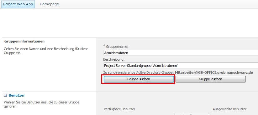 MS_Project_Server_2010_Active_Directory_Gruppensynchronisation