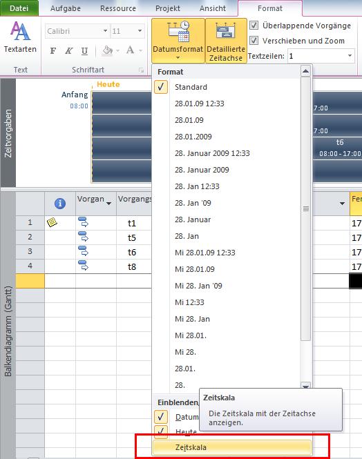 Project_Client_2010_Datum_in_Zeitleiste