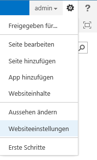 SharePoint Headerlogo Websiteeinstellungen