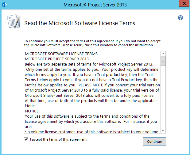 Installation Project Server 2013 3