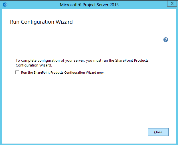 Installation Project Server 2013 5