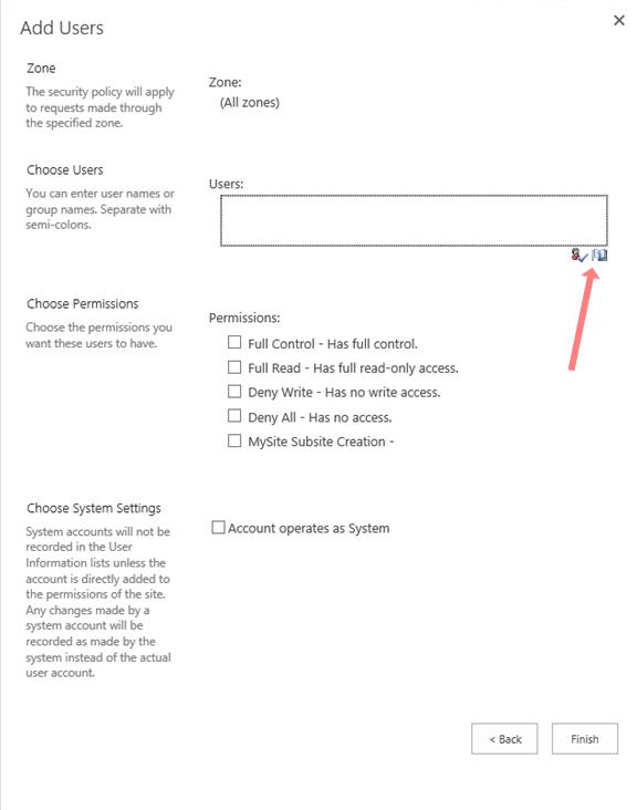 Sharepoint Add User policy