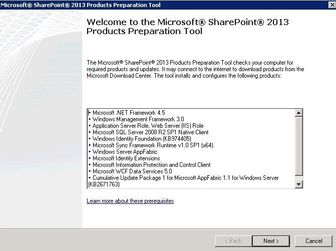 SharePoint Prerequirements Installation