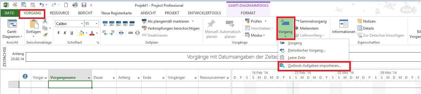 Aufgaben aus Microsoft Outlook importieren 4