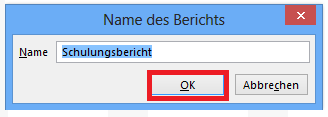 Erstellen eines neuen Berichts2