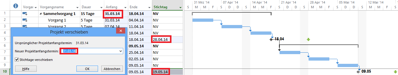 Projekt verschieben nachher 3