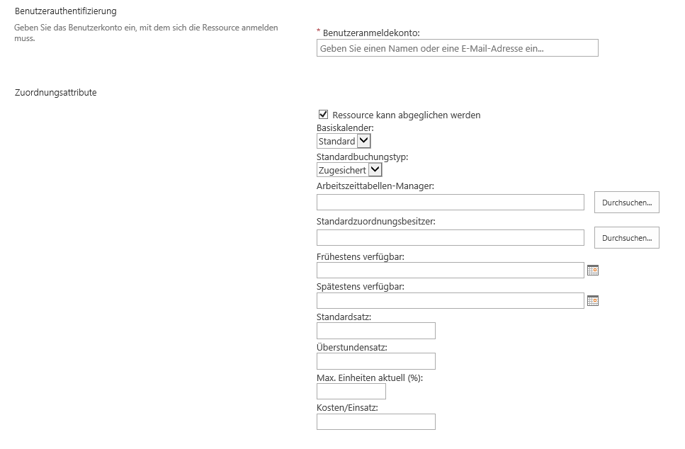 Ressourcen anlegen Teil2