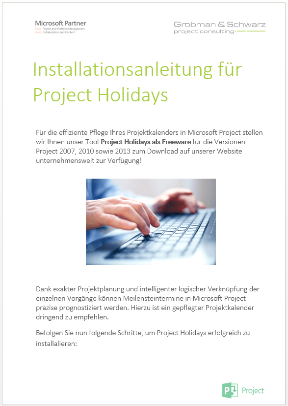 Installationsanleitung ProjectHolidays