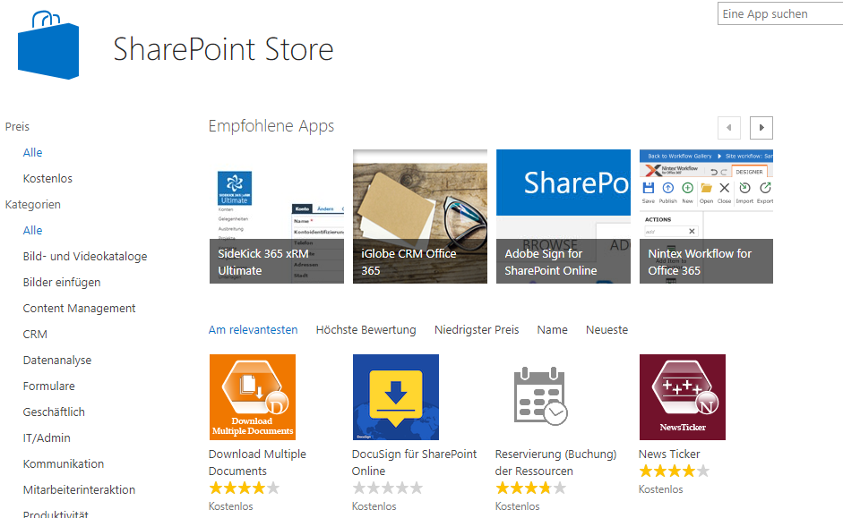 Sharepoint Store