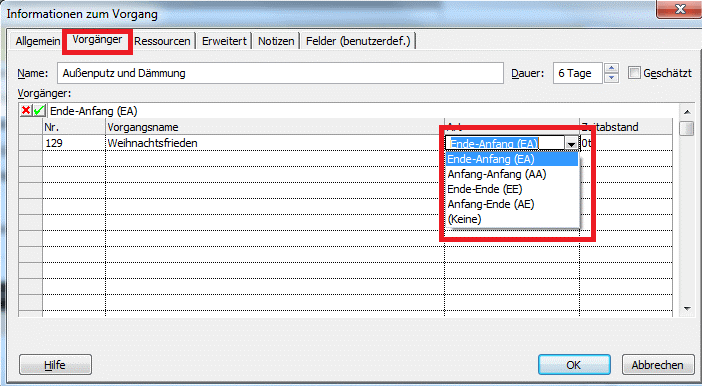 Informationen zum Vorgang